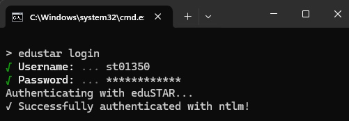 CLI login via user prompt