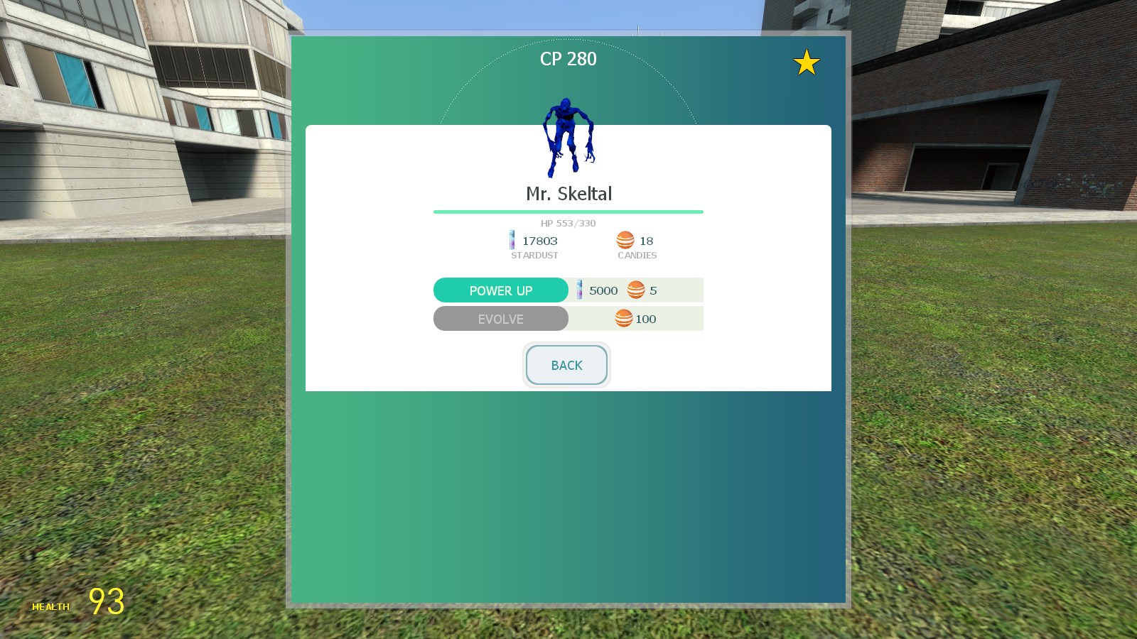 Showing a captured GarrýMon