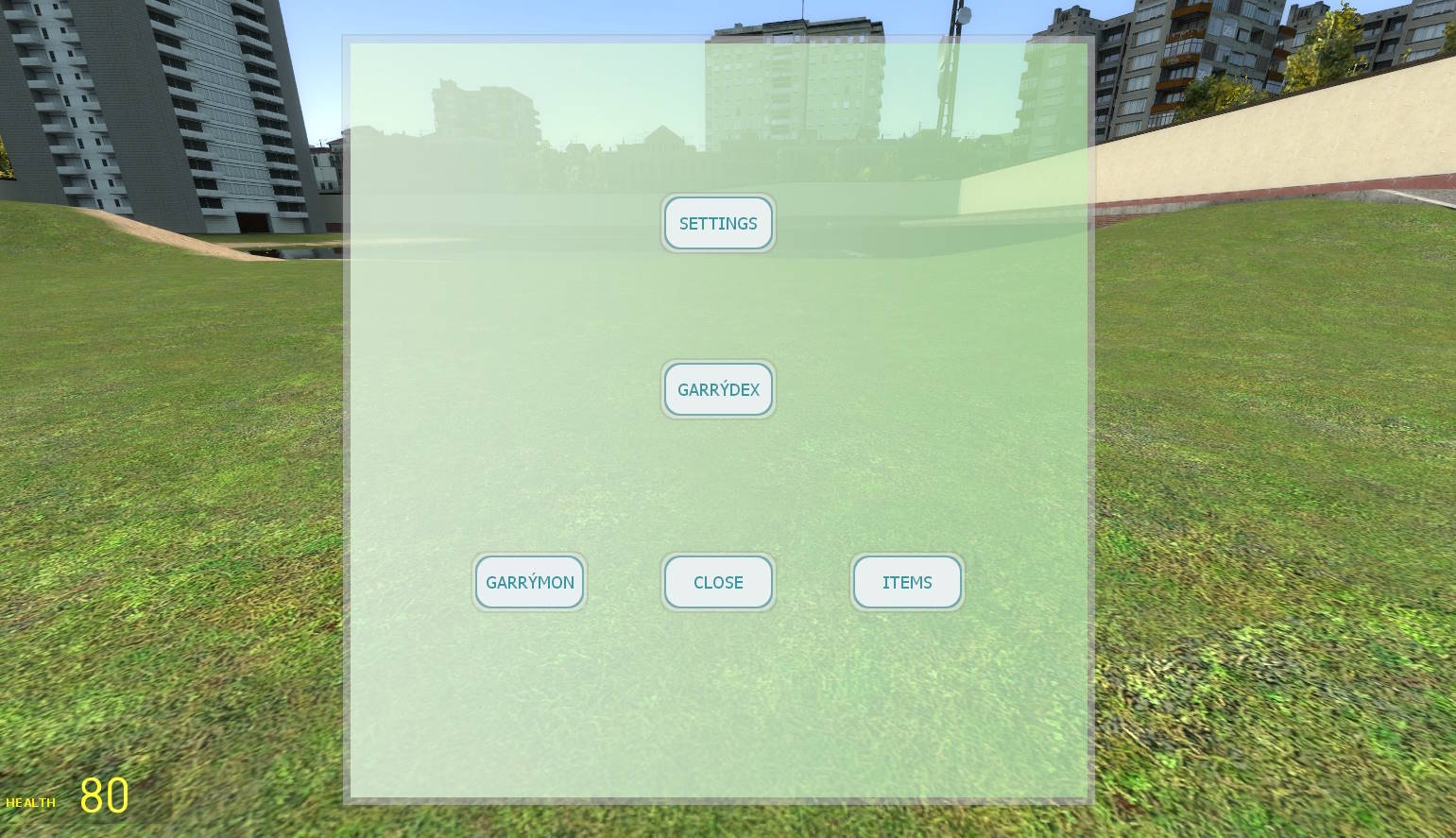 In-game menu interface