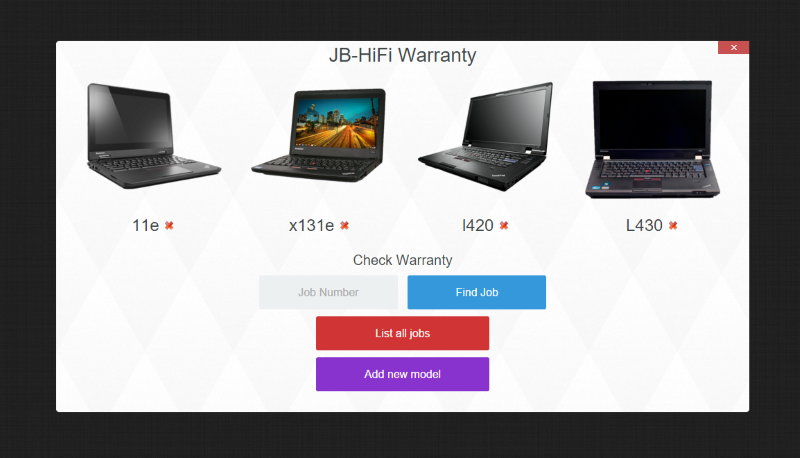 Application dashboard