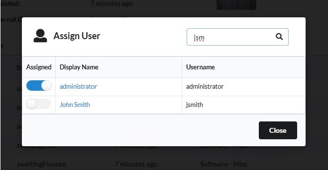 Assigning a user to a device