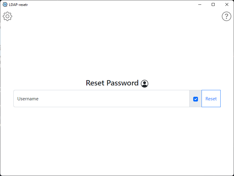 Main application window