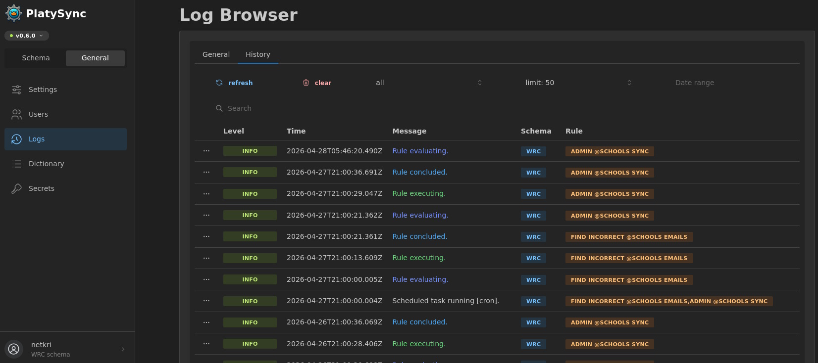 Log browser