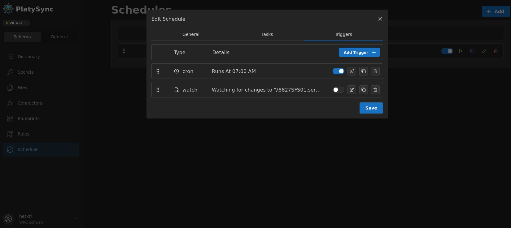 Scheduler interface