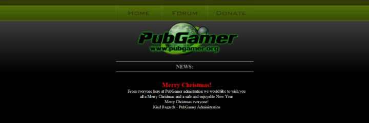 Early PubGamer website design