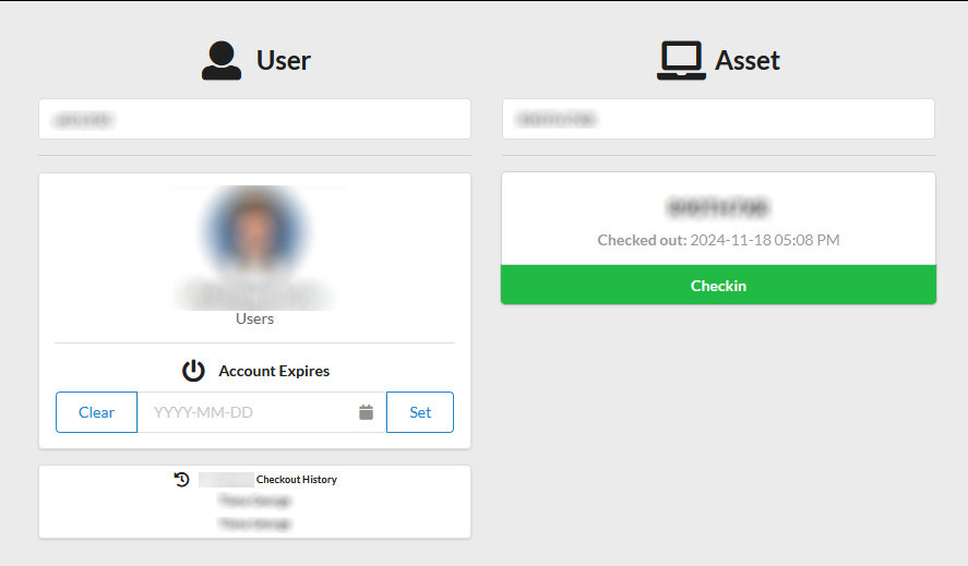 Asset checkin workflow