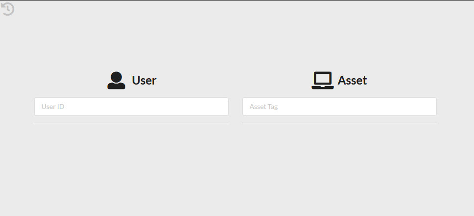 Main user and asset lookup interface